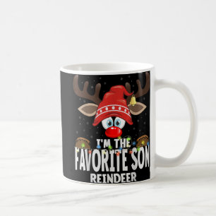Christmas Matching I'm The Favorite Son Reindeer  Coffee Mug