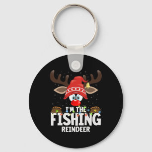 Christmas Matching I'm The Fishing Reindeer Key Ring