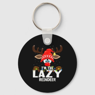 Christmas Matching I'm The Lazy Reindeer Key Ring