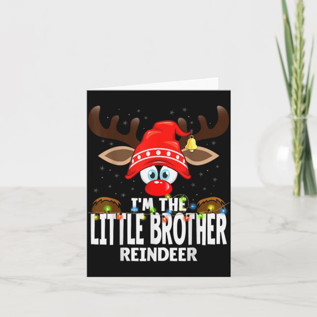 Christmas Matching I'm The Little Brother Reindeer Card (Front)