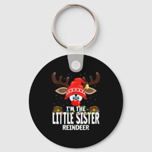 Christmas Matching I'm The Little Sister Reindeer  Key Ring