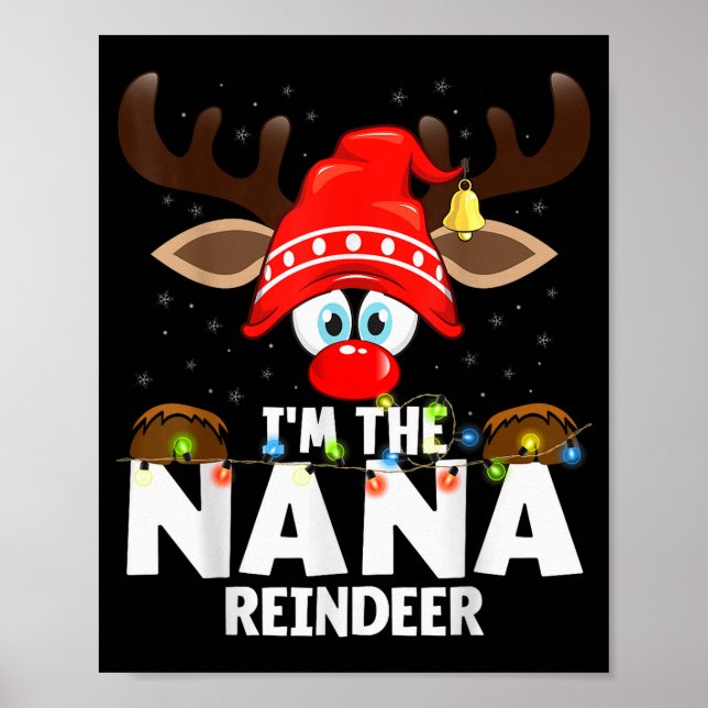 Christmas Matching I'm The Nana Reindeer  Poster (Front)