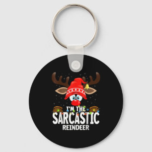 Christmas Matching I'm The Sarcastic Reindeer Key Ring