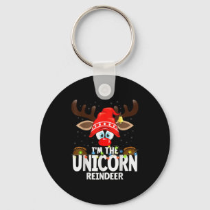 Christmas Matching I'm The Unicorn Reindeer Key Ring