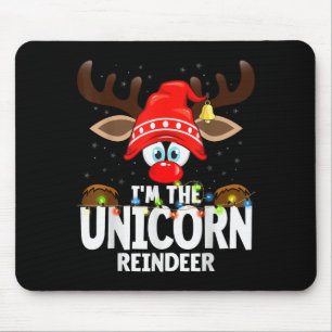 Christmas Matching I'm The Unicorn Reindeer  Mouse Mat