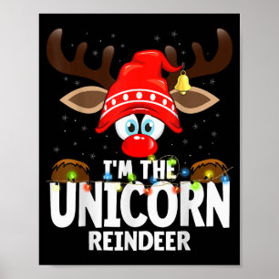 Christmas Matching I'm The Unicorn Reindeer  Poster