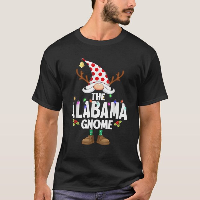 Christmas Matching The Alabama Gnome Pajama  T-Shirt (Front)