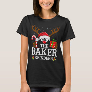 Christmas Matching The Baker Reindeer Family T-Shirt
