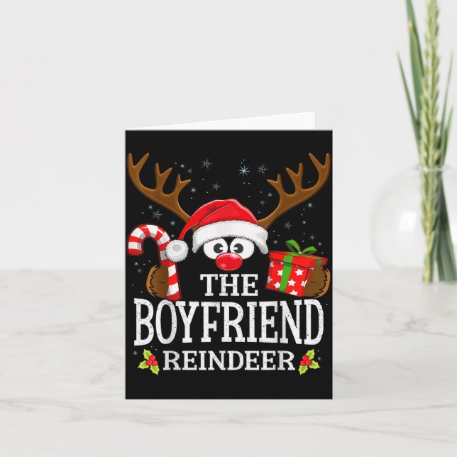 Christmas Matching The Boyfriend Reindeer Family  Card (Front)