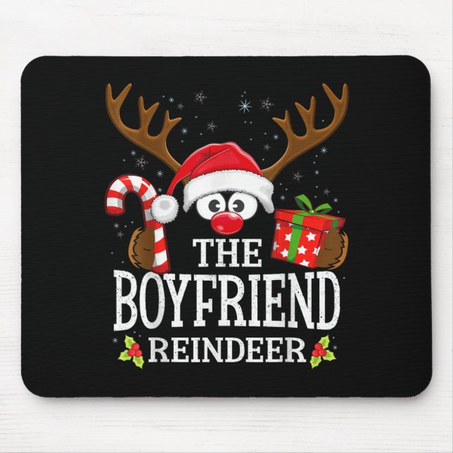 Christmas Matching The Boyfriend Reindeer Family  Mouse Mat (Front)