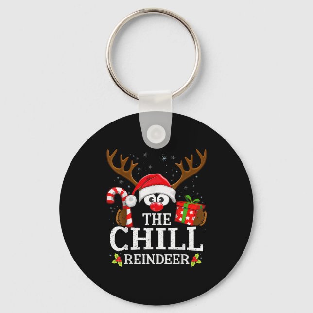 Christmas Matching The Chill Reindeer Family  Key Ring (Front)