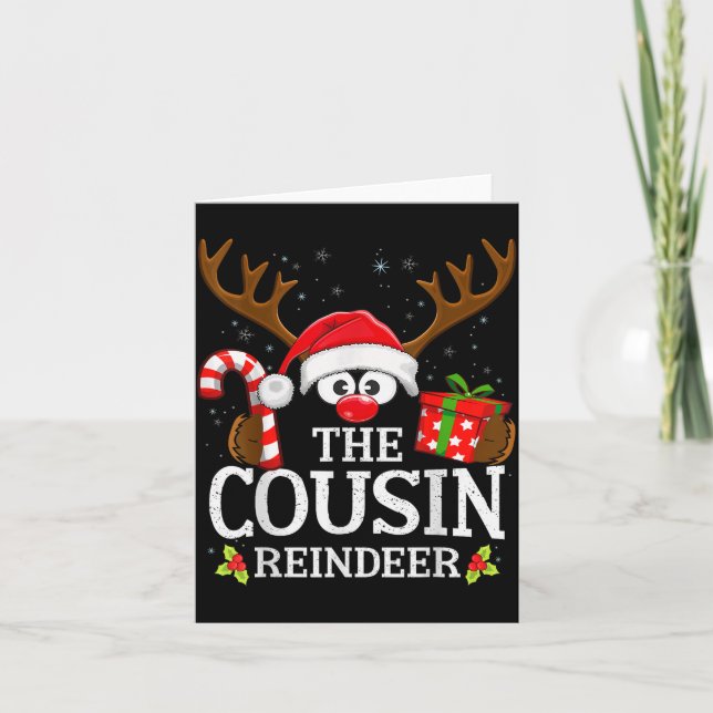 Christmas Matching The Cousin Reindeer Family  Card (Front)