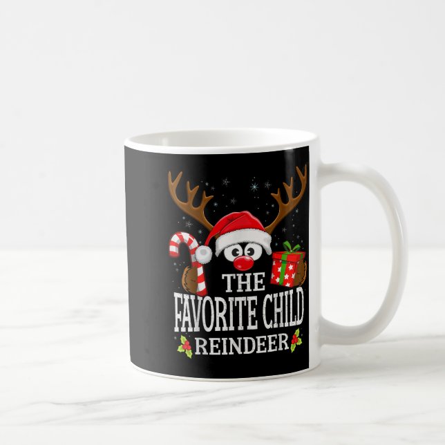 Christmas Matching The Favorite Child Reindeer Fam Coffee Mug (Right)