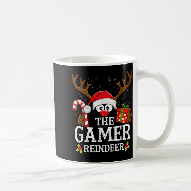 Christmas Matching The Gamer Reindeer Family  Coffee Mug (Right)
