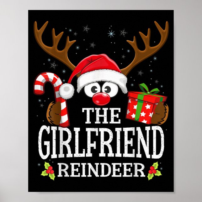 Christmas Matching The Girlfriend Reindeer Family  Poster (Front)