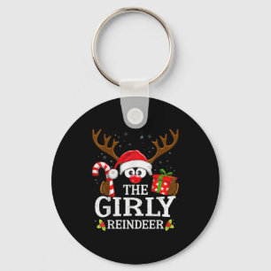 Christmas Matching The Girly Reindeer Family  Key Ring