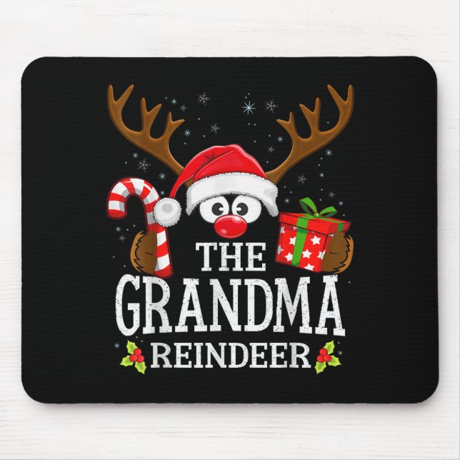 Christmas Matching The Grandma Reindeer Family  Mouse Mat (Front)