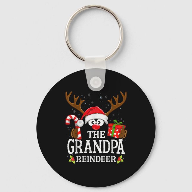 Christmas Matching The Grandpa Reindeer Family  Key Ring (Front)