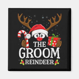 Christmas Matching The Groom Reindeer Family Magnet