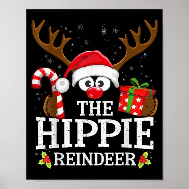 Christmas Matching The Hipe Reindeer Family  Poster (Front)