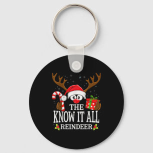 Christmas Matching The Know It All Reindeer Family Key Ring
