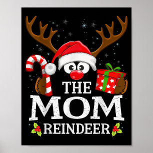 Christmas Matching The Mom Reindeer Family  Poster