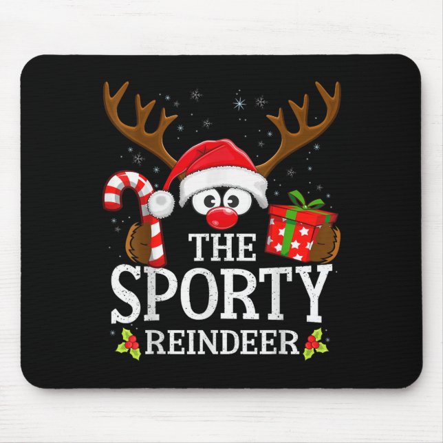 Christmas Matching The Srty Reindeer Family  Mouse Mat (Front)
