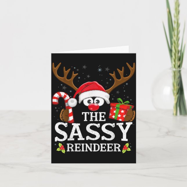 Christmas Matching The Sy Reindeer Family  Card (Front)