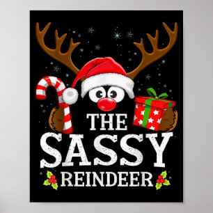 Christmas Matching The Sy Reindeer Family  Poster