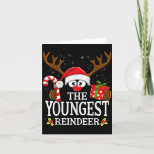 Christmas Matching The Youngest Reindeer Family , Card