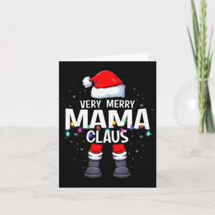 Christmas Matching Very Merry Mama Claus Pjs  Card