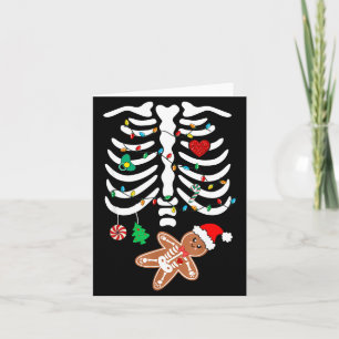Christmas Maternity Pregnancy Gingerbread Skeleton Card