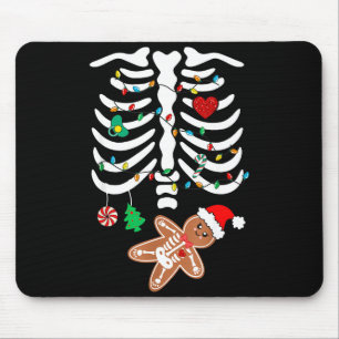 Christmas Maternity Pregnancy Gingerbread Skeleton Mouse Mat