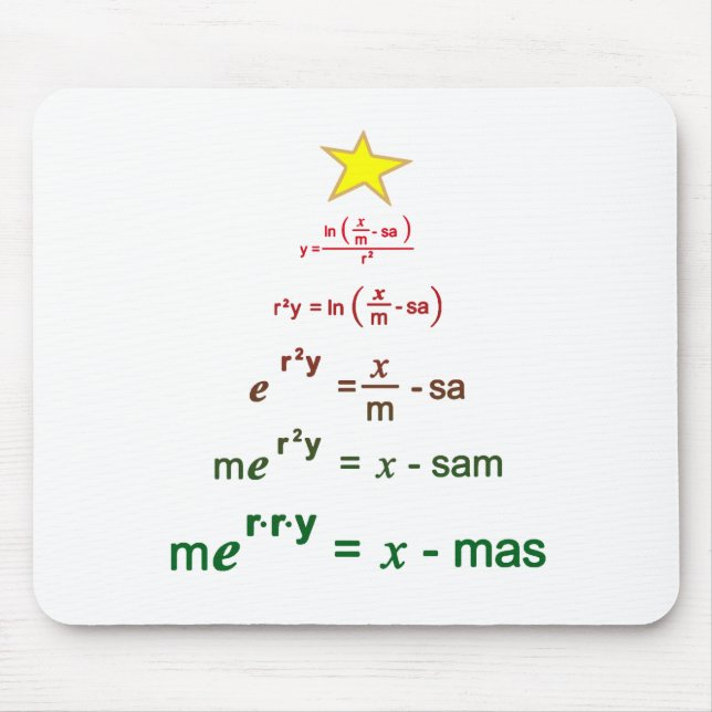 Christmas Math Mouse Mat (Front)