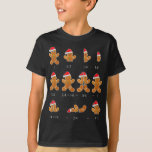 Christmas Math Teacher Fraction Gingerbread Cookie T-Shirt<br><div class="desc">Christmas Math Teacher Fraction Gingerbread Cookie Santa Hat</div>