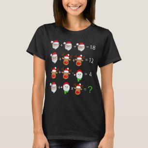 Christmas Maths Teacher Elf Matching Family Pajam T-Shirt