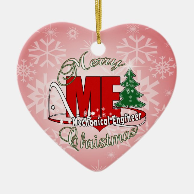 CHRISTMAS ME MECHANICAL ENGINEER CERAMIC TREE DECORATION (Front)