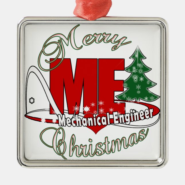CHRISTMAS ME MECHANICAL ENGINEER METAL TREE DECORATION (Front)