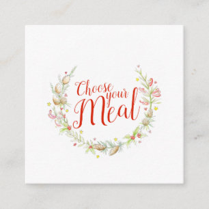 Christmas meal options Choose your meal enclosure