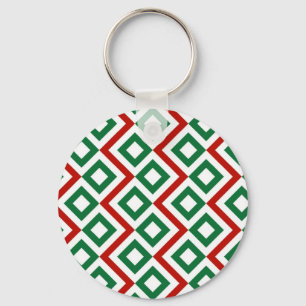 Christmas Meander Key Ring
