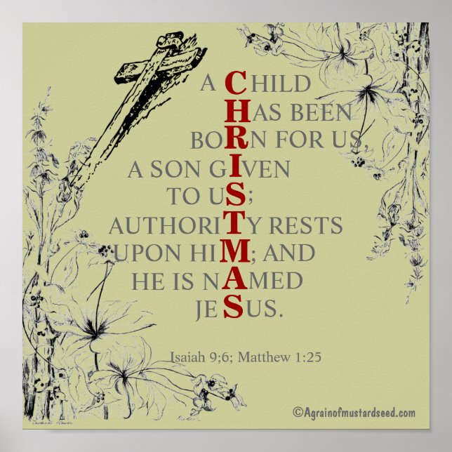 CHRISTMAS meaning Poster (Front)