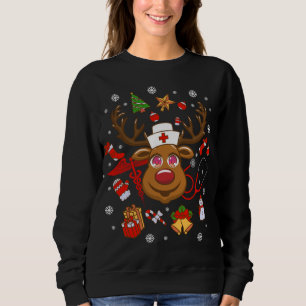 Christmas Medical Crew Nurse Reindeer Xmas Sweatshirt