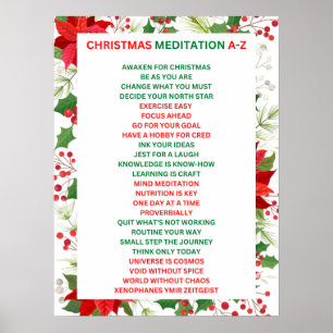 Christmas Meditation a-z  Poster
