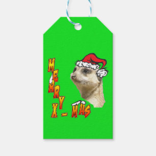 Christmas Meerkat Customisable Gift Tags