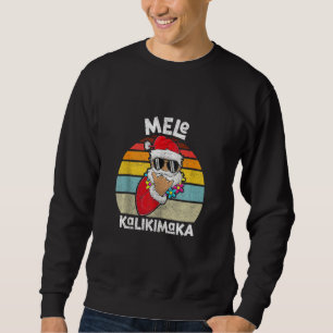Christmas Mele Kalikimaka Boy Apparel Shaka Santa  Sweatshirt