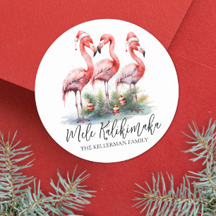 Christmas Mele Kalikimaka Classic Round Sticker
