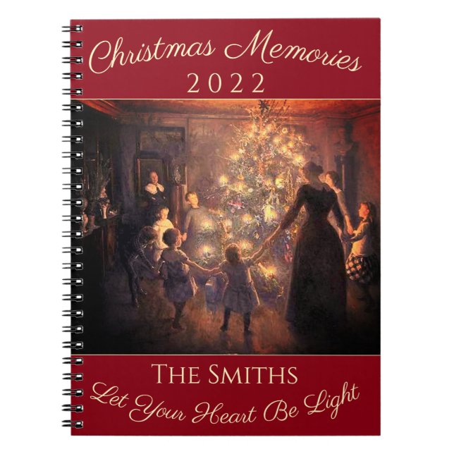 Christmas Memories Classic Artwork Family Keepsake Notebook (Front)
