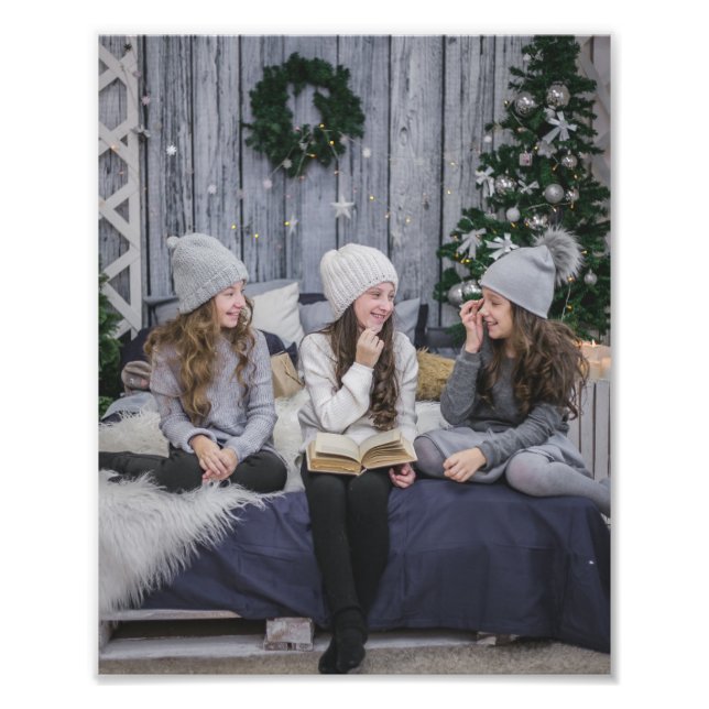 Christmas Memories Personalise Template 8 x 10 Pho Photo Print (Front)