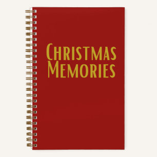 "Christmas Memories" Red & Gold Christmas Journal
