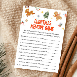 Christmas Memory Game  Holiday Card